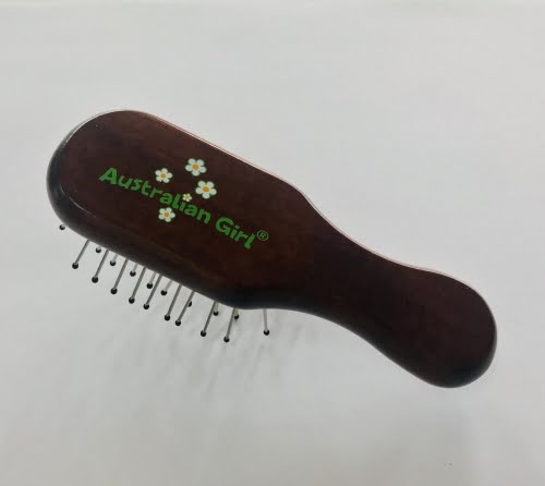 Aust Girl wooden Hairbrush