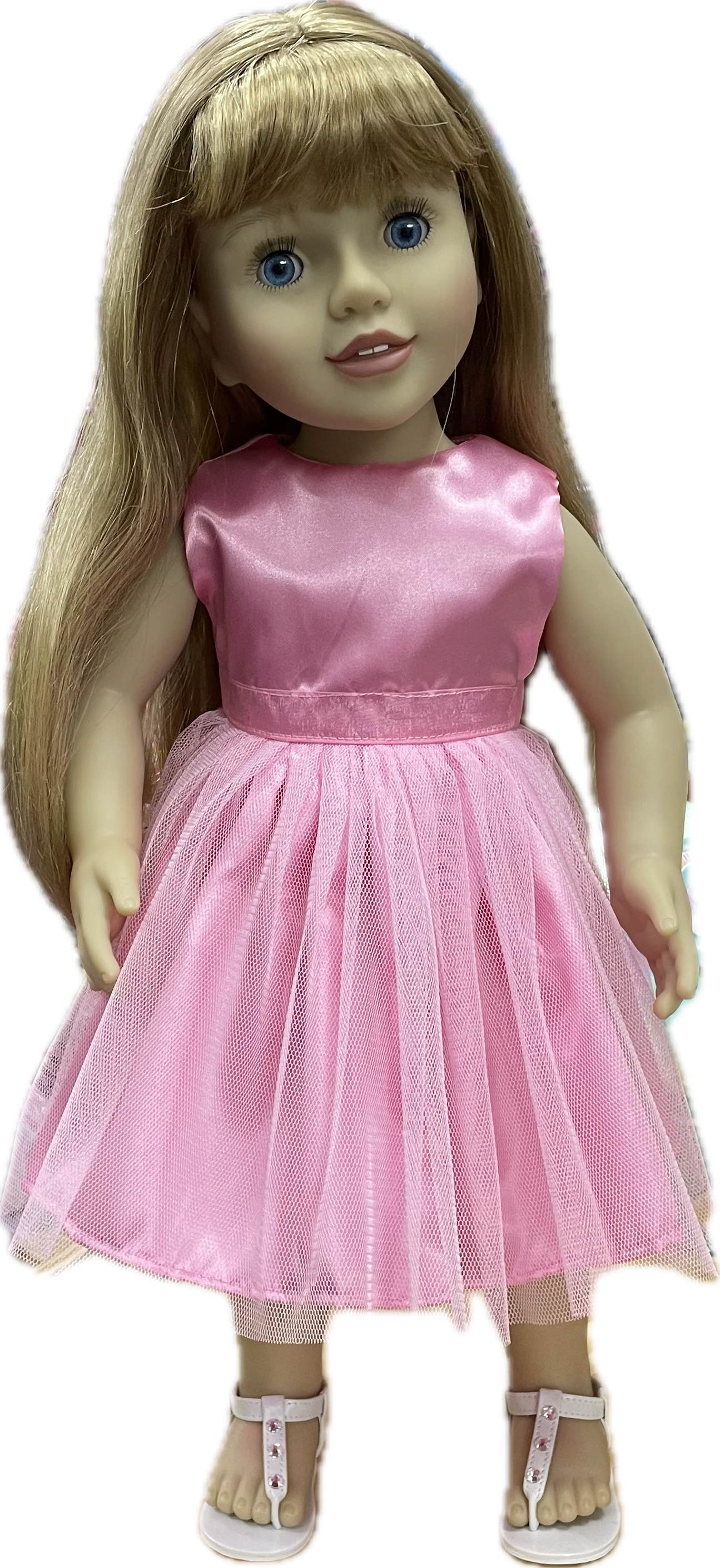Pink Satin and Tulle Dress